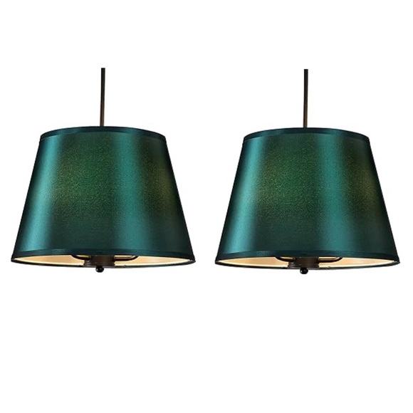 Set of Emerald Pendant Lights